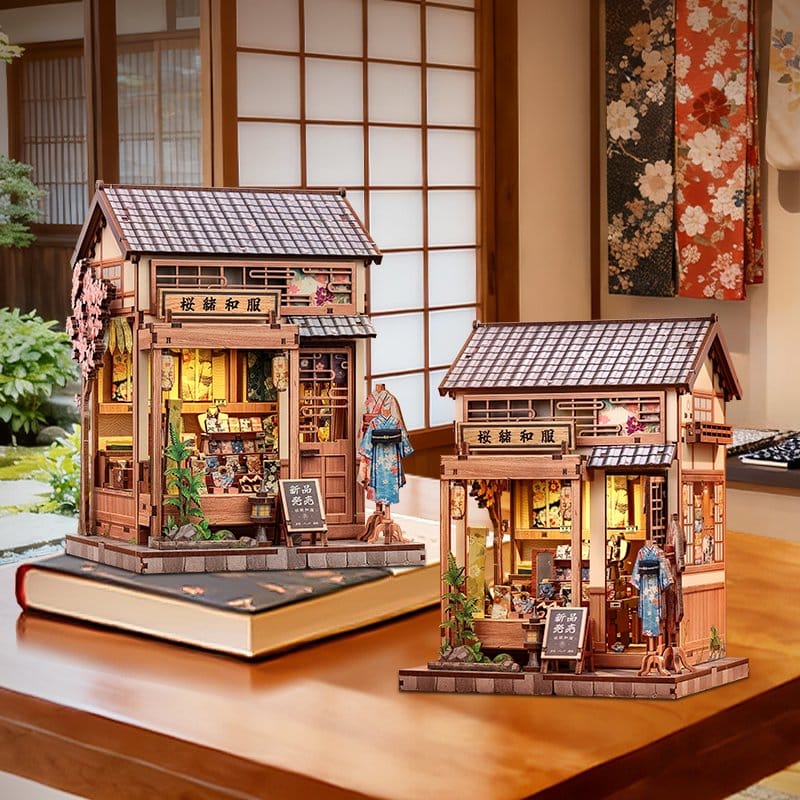 Komplet modela minijaturne kuće Sakura O Kimono Shop 19 x 14 cm