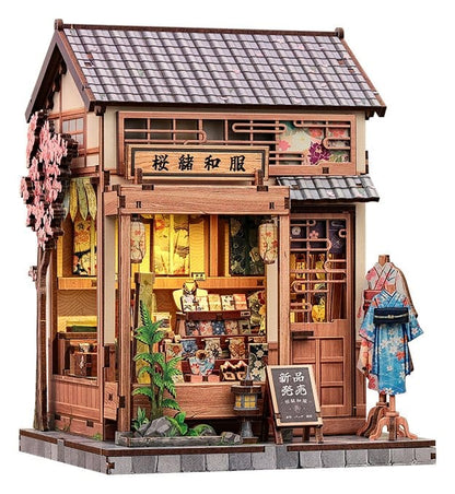 Komplet modela minijaturne kuće Sakura O Kimono Shop 19 x 14 cm