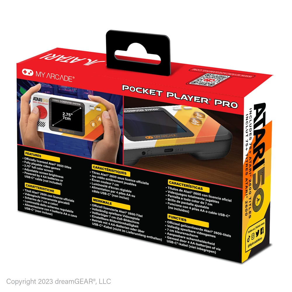 Tragbares Atari-Gaming-System Pocket Player Pro