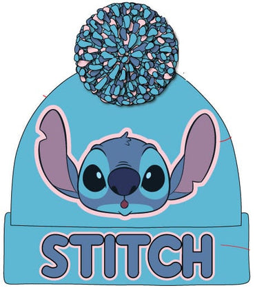 Lilo & Stitch Pom-Pom Beanie Hellblau