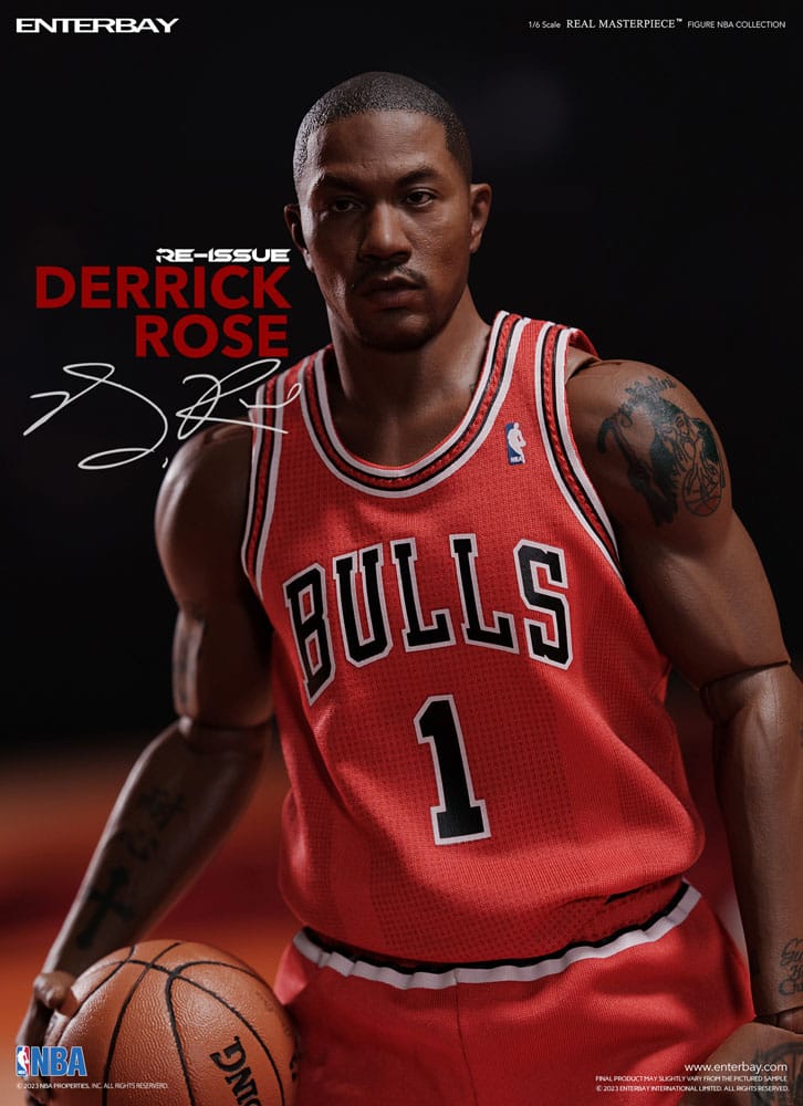 NBA Koleksiyonu Gerçek Başyapıt Eylem Şekil 1/6 Derrick Rose Limited Retro Edition 30 cm