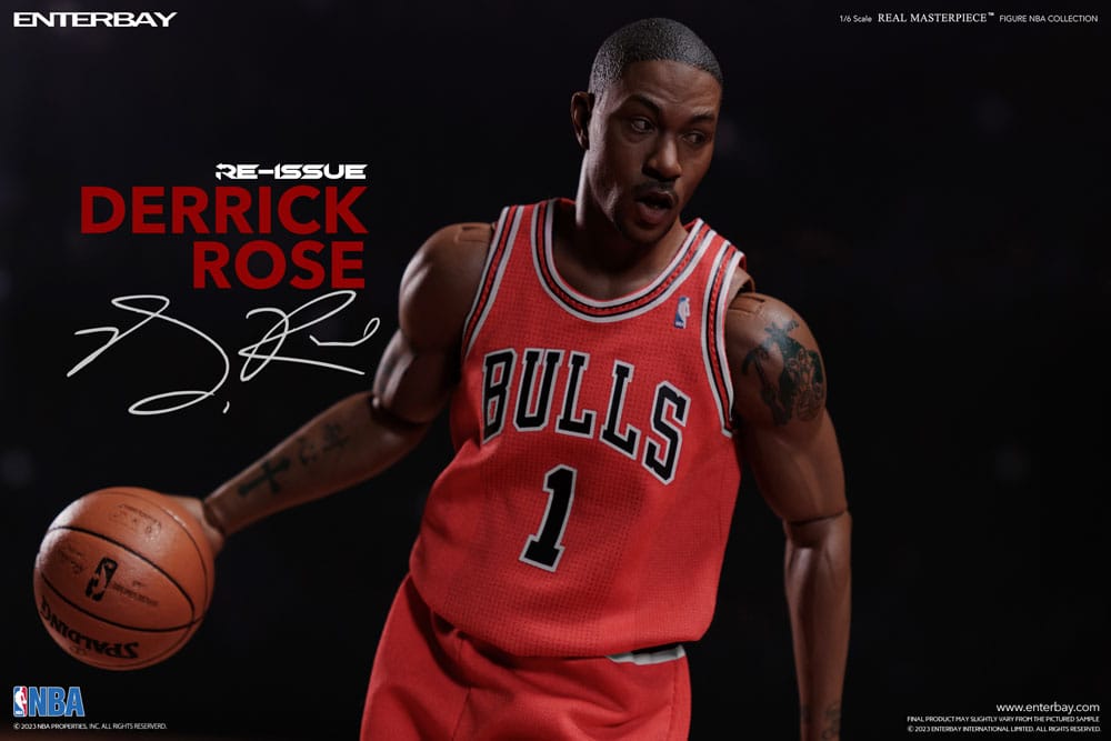 NBA Koleksiyonu Gerçek Başyapıt Eylem Şekil 1/6 Derrick Rose Limited Retro Edition 30 cm