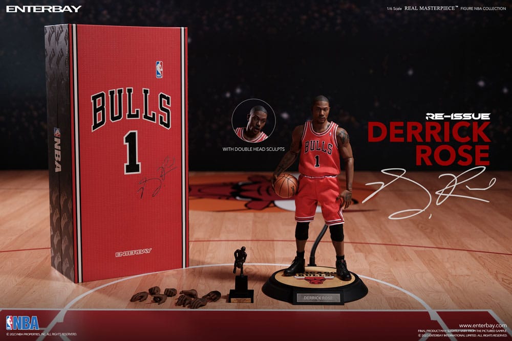 NBA Koleksiyonu Gerçek Başyapıt Eylem Şekil 1/6 Derrick Rose Limited Retro Edition 30 cm