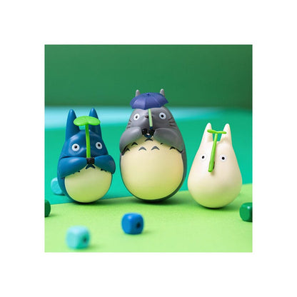 Mijn buur totoro rond bodem beeldje midden totoro met blad 6 cm