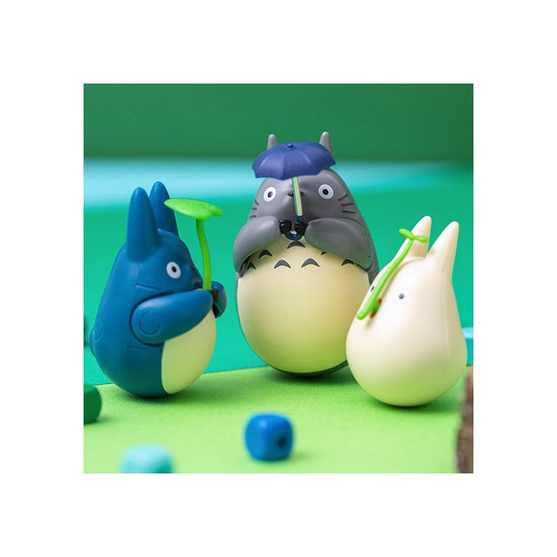 Mijn buur totoro rond bodem beeldje midden totoro met blad 6 cm
