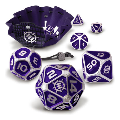 Forbedre Tabletop Series Metal RPG DICE Set Purple (7)