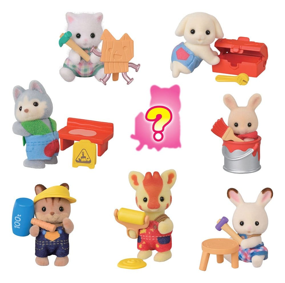 Sylvanian Families : Chantier bébé amis Surprise Bag figurine 5 cm Présentoir (16)