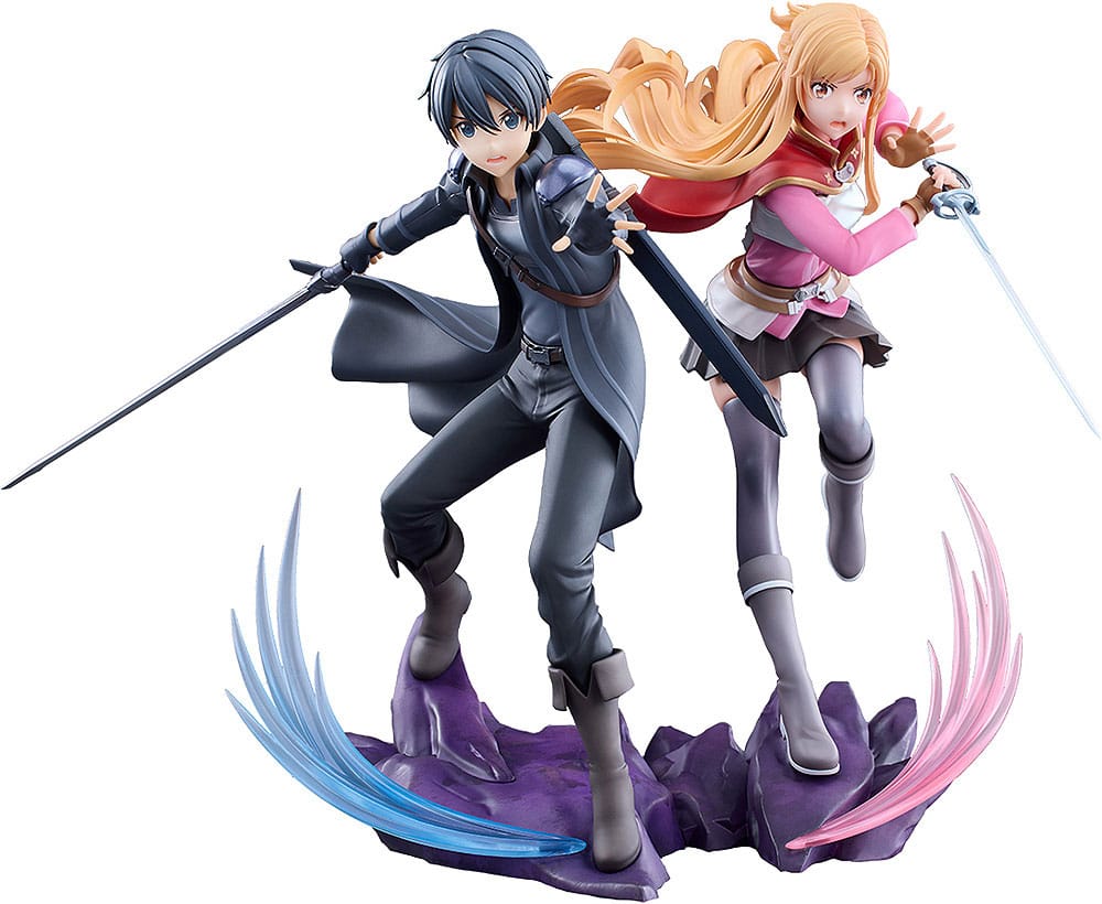 Sword Art Online-beeld 1/7 Progressieve Scherzo van Diepe Nacht Kirito &amp; Asuna-set