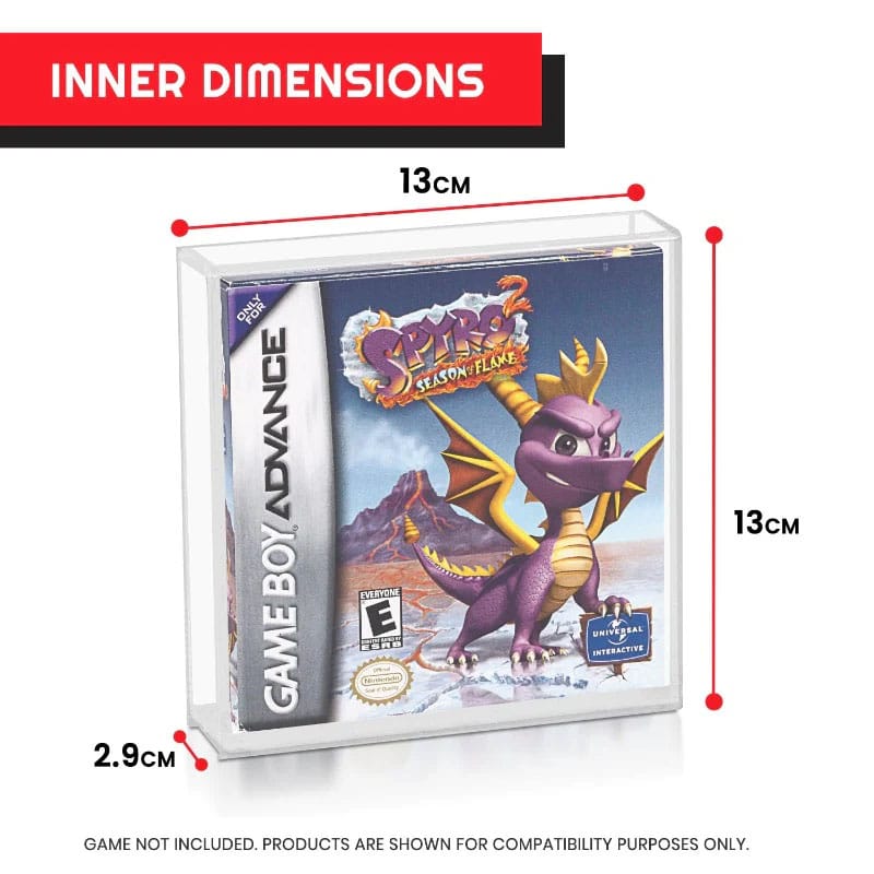 Acryl-case 2-pack voor Gameboy/Gameboy Advance Games