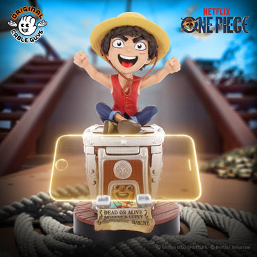 One Piece Cable Guys Charging Stand Luffy Wanted Poster 21 cm