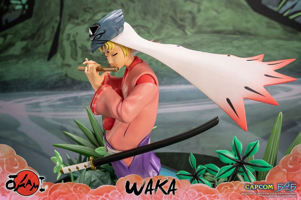 Estatua de okami waka 42 cm