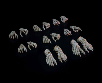 Légions mythiques: Necronominus Action Figure Accessoires Squelettes de Necronominus Hands / Feet Pack
