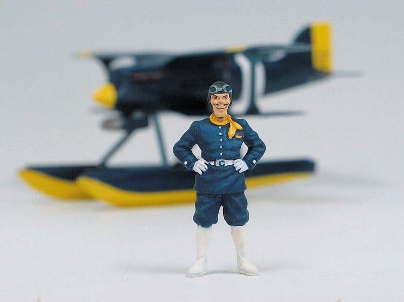 Porco Rosso Modellbausatz mit Figur 1/48 Curtiss R3C-0 Wasserflugzeug & Curtis