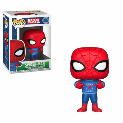 Marvel Comics Pop! Marvel Holiday Vinyl Bobble-Head Spider-Man (stygg genser) 9 cm