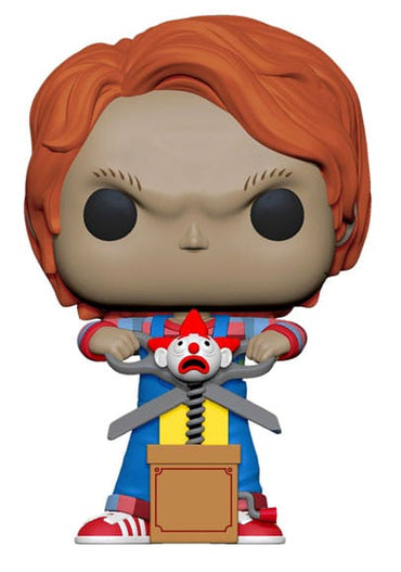 L'enfant joue POP! Films Vinyl Figure Chucky avec copain et ciseaux géants 9 cm