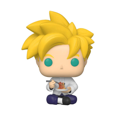 Dragon Ball Z Pop! Figura di vinile di animazione Super Saiyan Gohan con noodles 9 cm