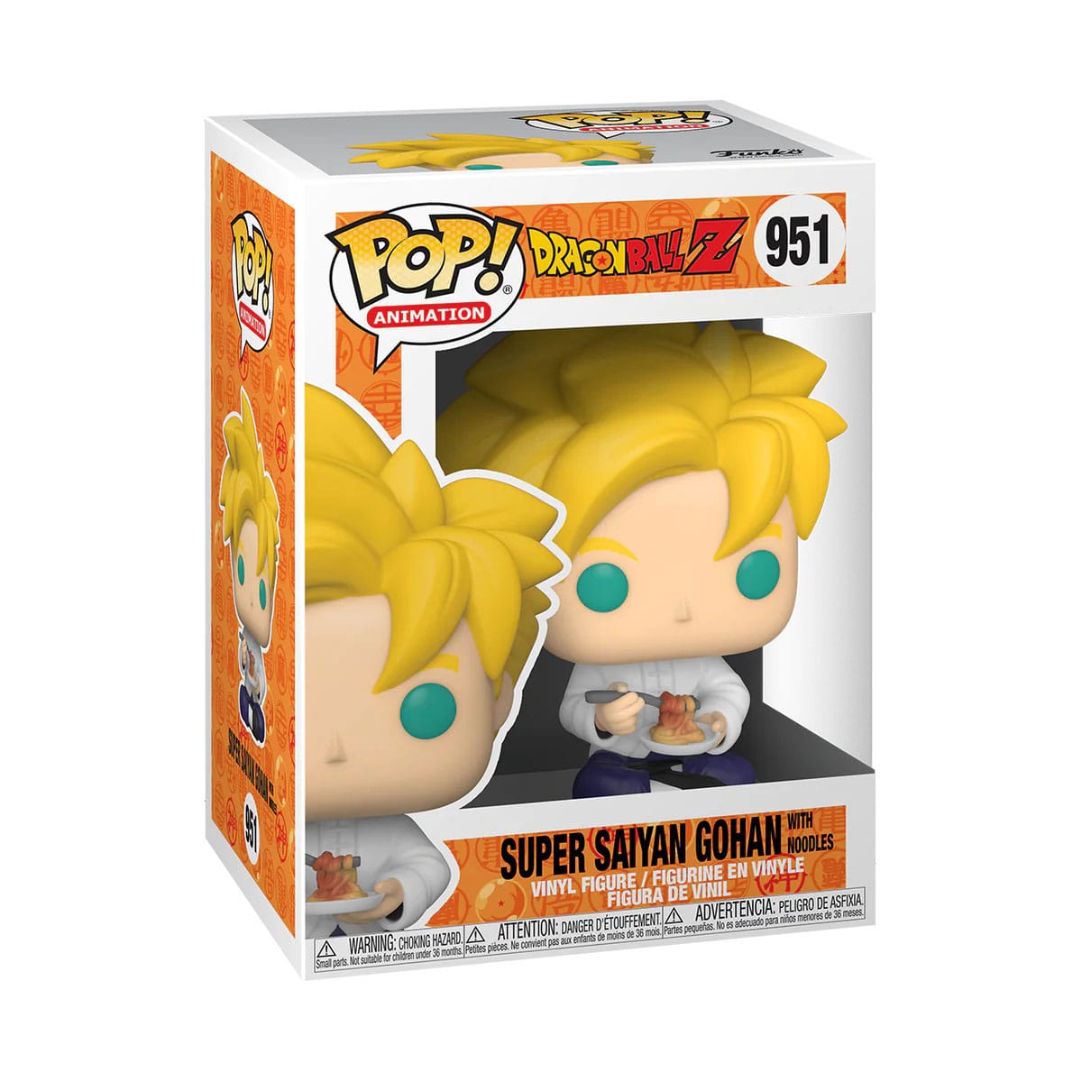 Dragon Ball Z Pop! Animatie Vinyl Figuur Super Saiyan Gohan met noedels 9 cm