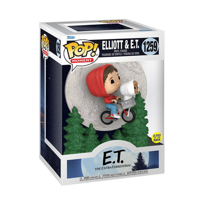 E.T. the Extra-Terrestrial POP! Moment Vinyl Figure Elliot and ET Flying (GITD) 9 cm