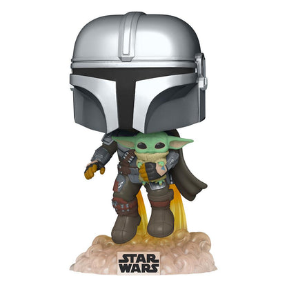 Star Wars The Mandalorian Pop! TV Vinylfigur Mando Flying W/ Jet Pack 9 cm