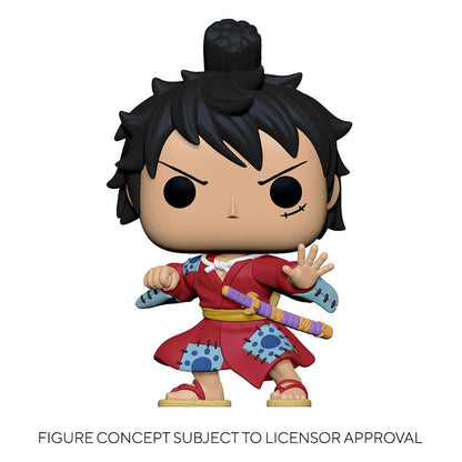 ¡One Piece Pop! Figura de vinilo de televisión Luffy en Kimono 9 cm