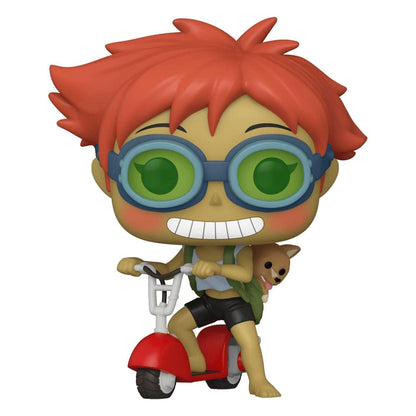Cowboy Bebop POP! Figurine en vinyle d'animation Edward sur scooter avec Ein 9 cm