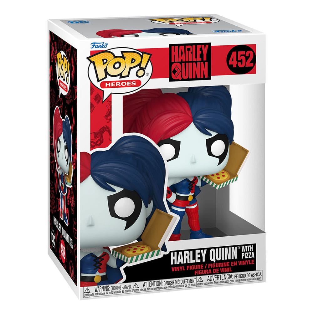 DC Comics: Harley Quinn Takeover Pop! Heroes vinylfigur Harley med pizza 9 cm