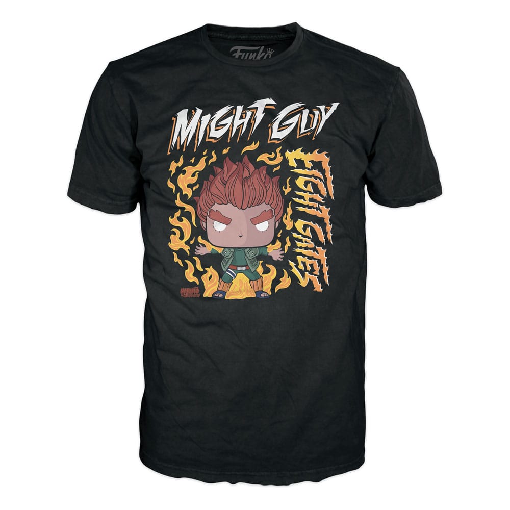 Naruto Boxed Tee T-Shirt 8 Gates Guy