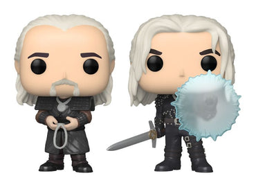 The Witcher POP! Television Vinyl Figures 2-Pack Geralt & Vesemir 9 cm