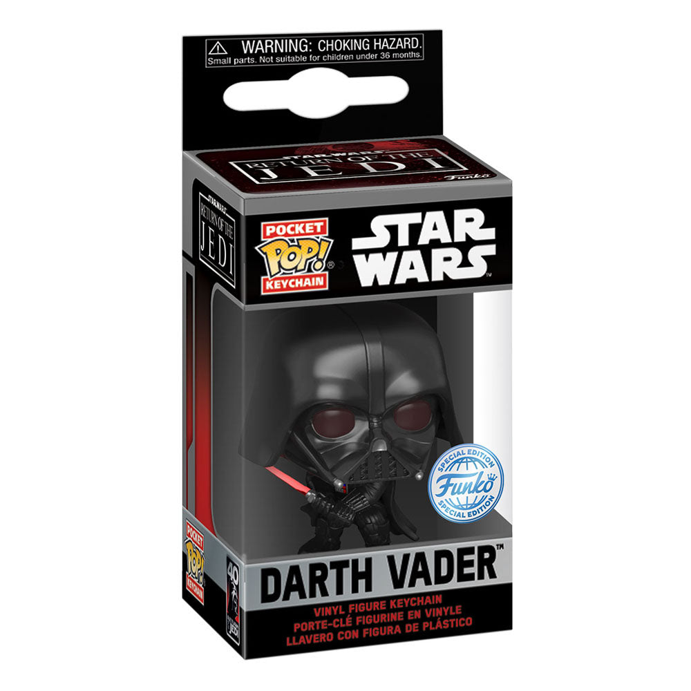 Jedi 40. Yıldönümü Pop'un Yıldız Savaşları Dönüşü! Vinil anahtarlıklar 4 cm Darth Vader ekran (12)