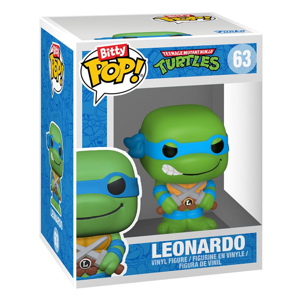 Teenage Mutant Ninja Turtles Bitty Pop! Vinil Şekil 4 Pack Leonardo 2,5 cm