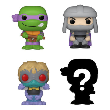 Turtles Ninja Turtles Mutant Teenage Bitty Pop! Vinyl Figura da 4 pacchetti donatello 2,5 cm