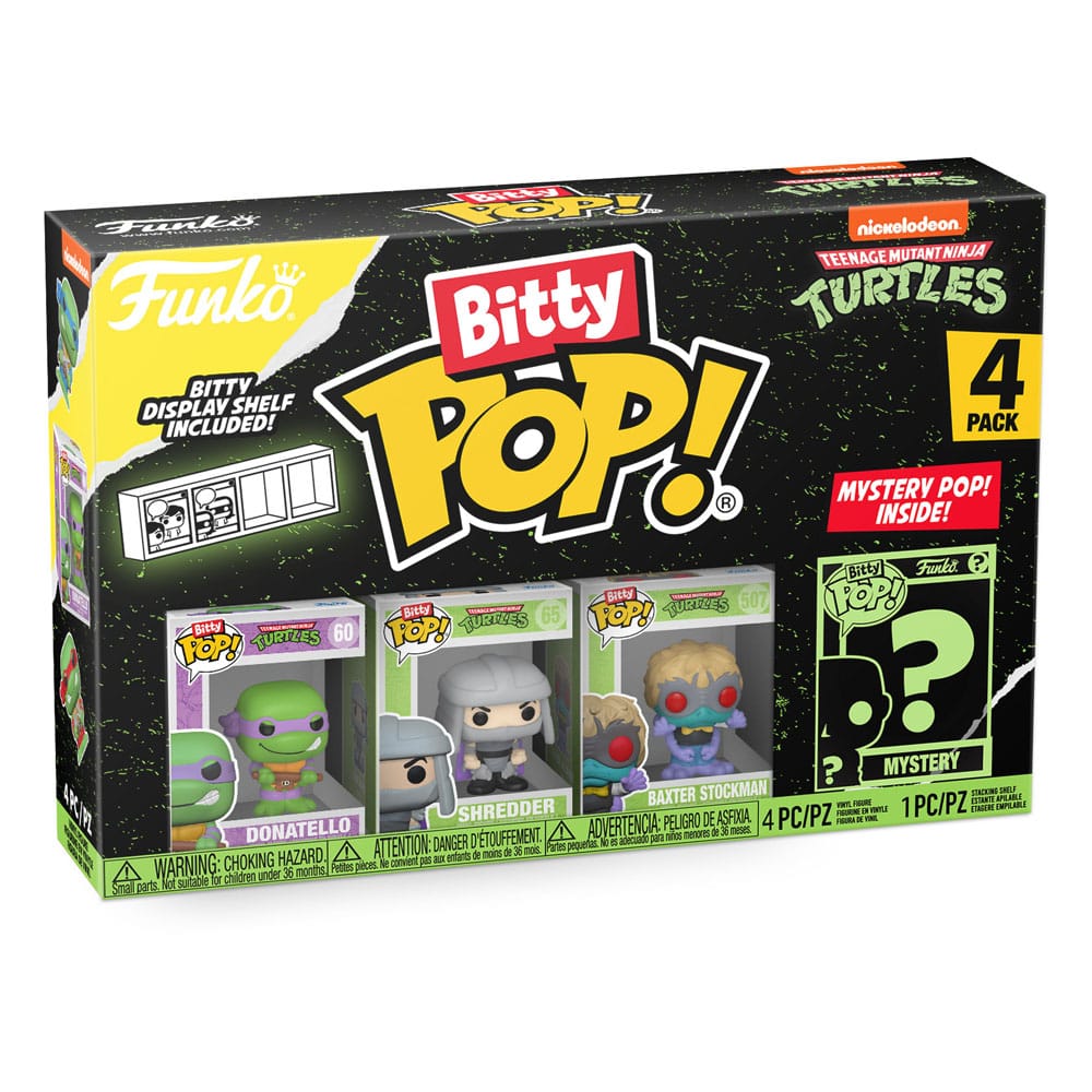 Teenage Mutant Ninja Turtles Bitty Pop! Vinil Şekil 4 Pack Donatello 2,5 cm