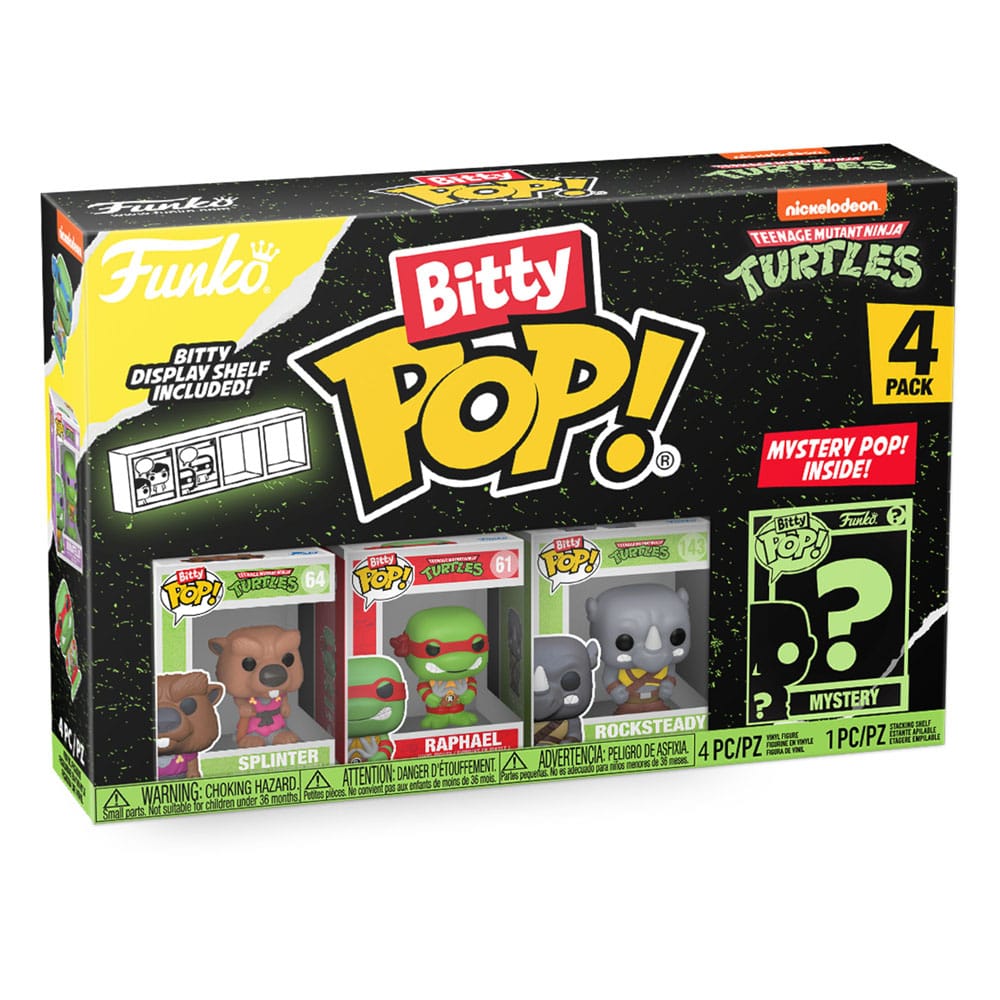 Teenage Mutant Ninja Turtles Bitty Pop! Vinil Şekil 4 paket kıymık 2,5 cm