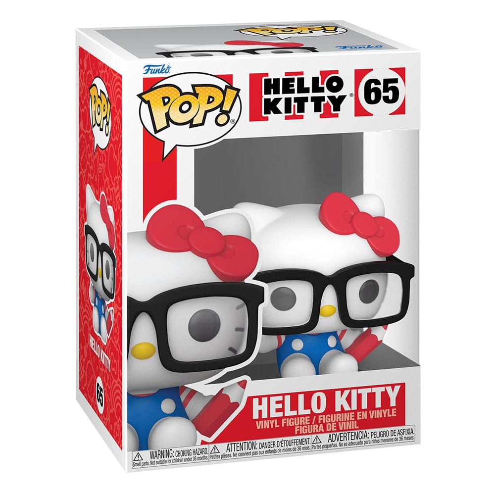 Hallo Kitty Pop! Sanrio Vinylfigur Hello Kitty Nerd 9 cm