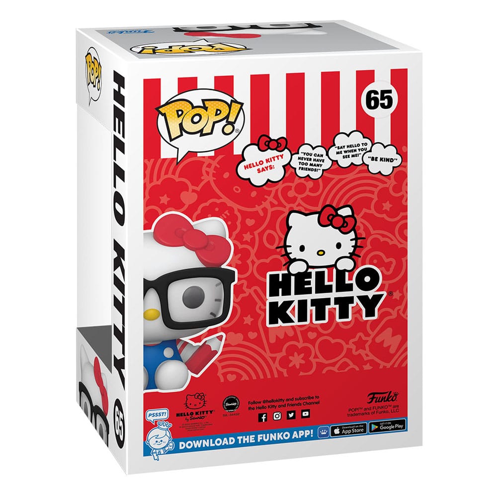 Hallo Kitty Pop! Sanrio Vinylfigur Hello Kitty Nerd 9 cm