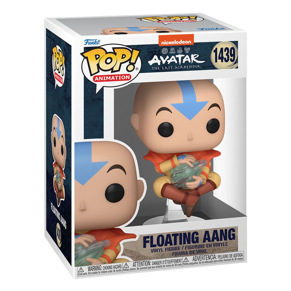 Avatar The Last Airbender Pop! Figura di vinile di animazione aang che galleggia 9 cm