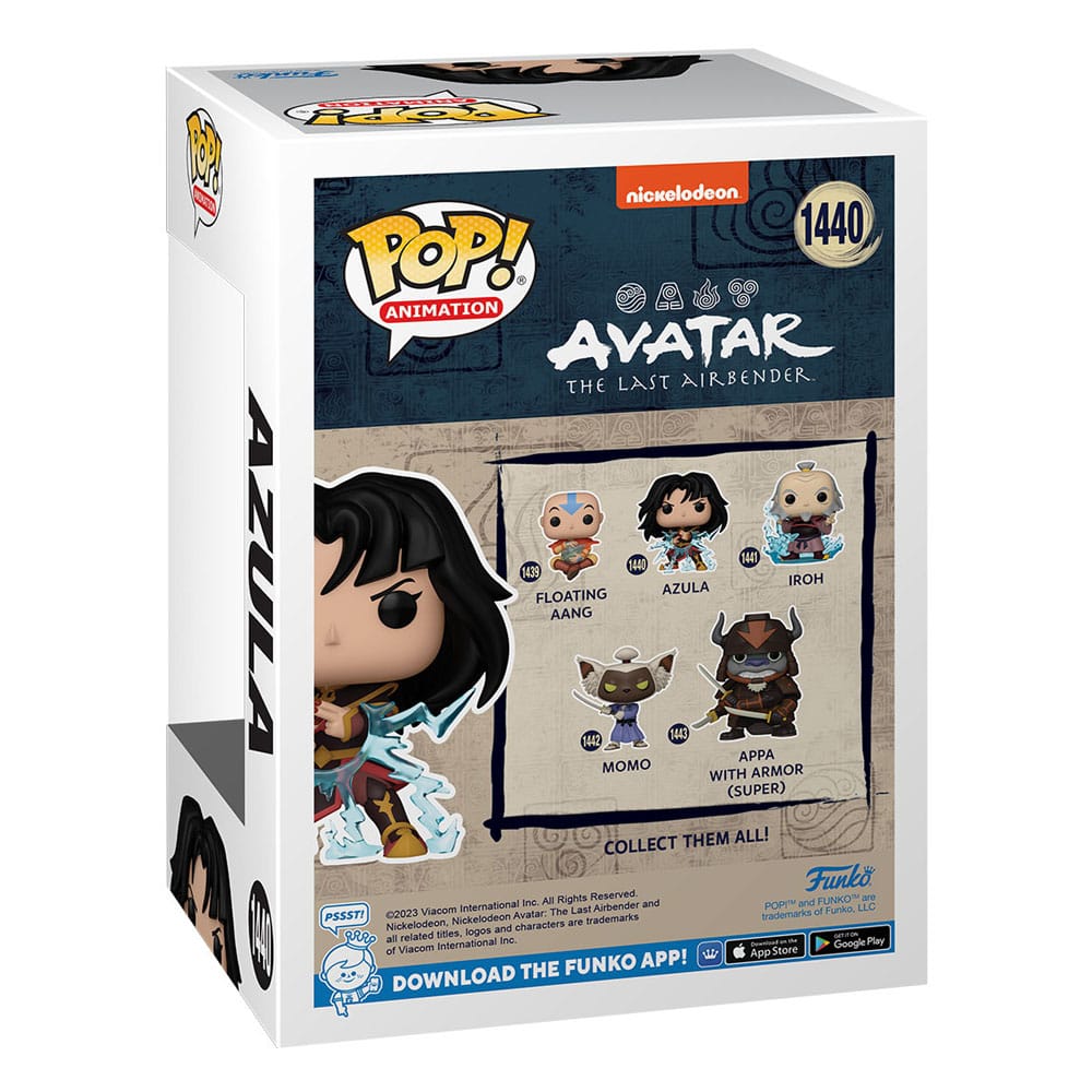 Avatar The Last Airbender Pop! Figura di vinile di animazione azula fulmini 9 cm