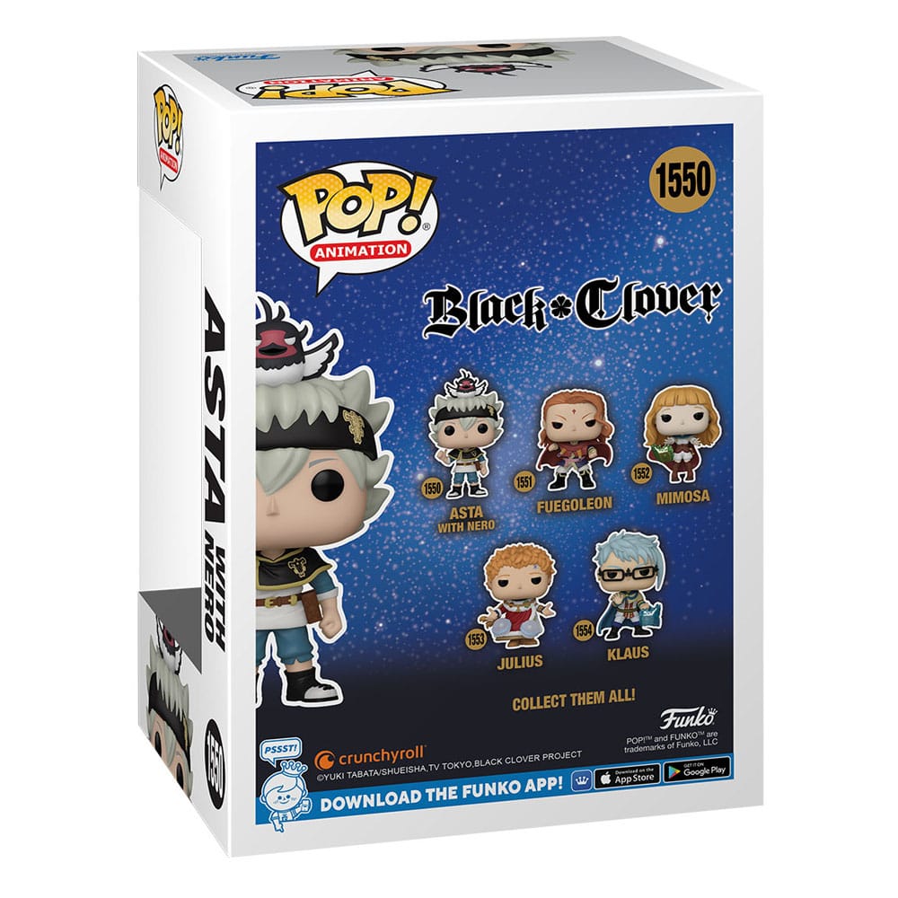 Black Clover Pop! Animasjon Vinyl Figur ASTA m/Nero 9 cm