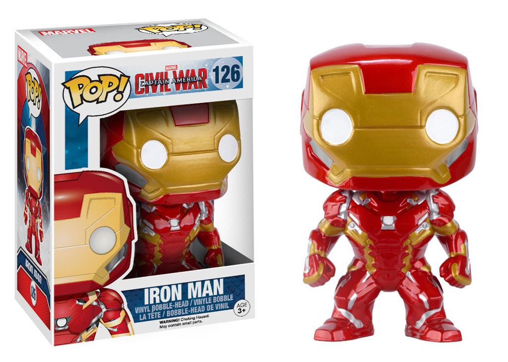 Captain America Civil War Pop! Vinyl Bobble-Head Iron Man 10 cm