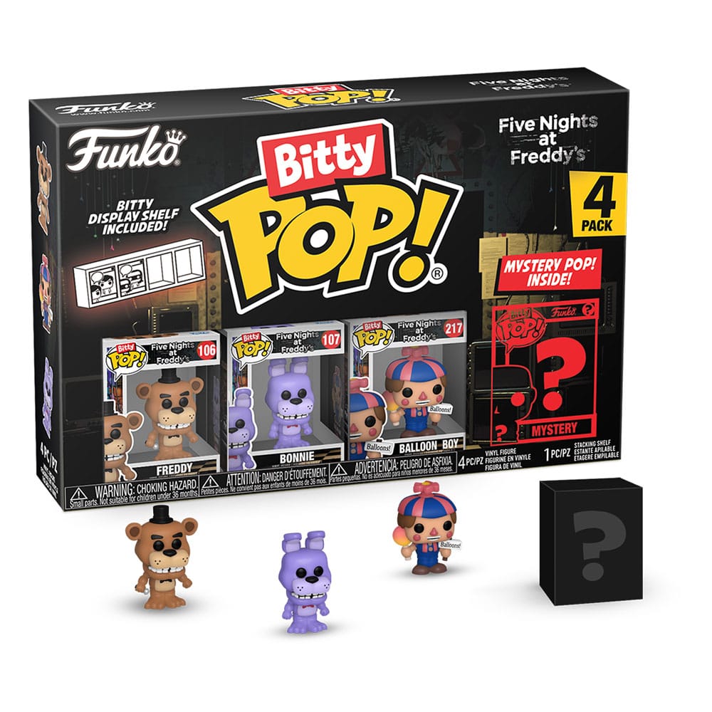 Fem netter på Freddy's Bitty Pop! Vinyl Figur 4-pack Freddy 2,5 cm