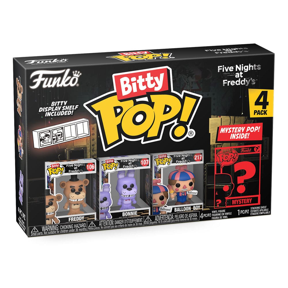 Fem netter på Freddy's Bitty Pop! Vinyl Figur 4-pack Freddy 2,5 cm