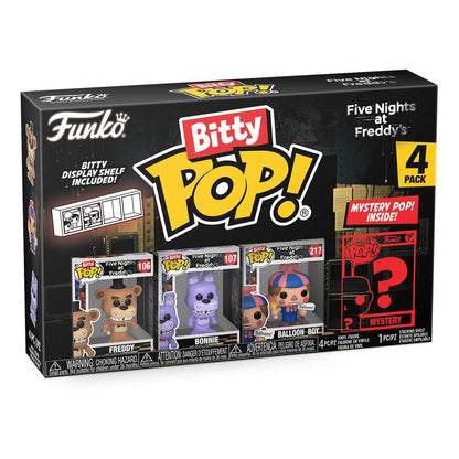 Fem netter på Freddy's Bitty Pop! Vinyl Figur 4-pack Freddy 2,5 cm