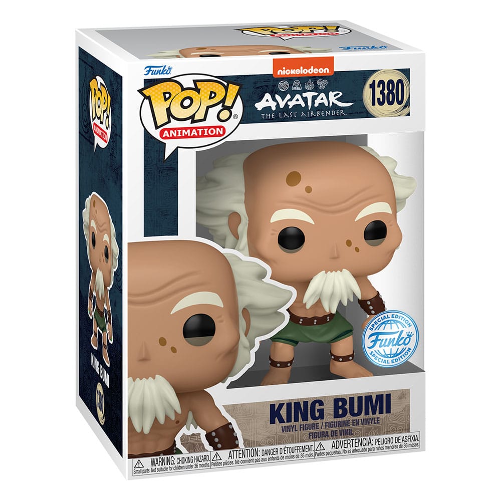 Avatar den sista airbender -popen! Animation Vinyl Figure King Bumi 9 cm