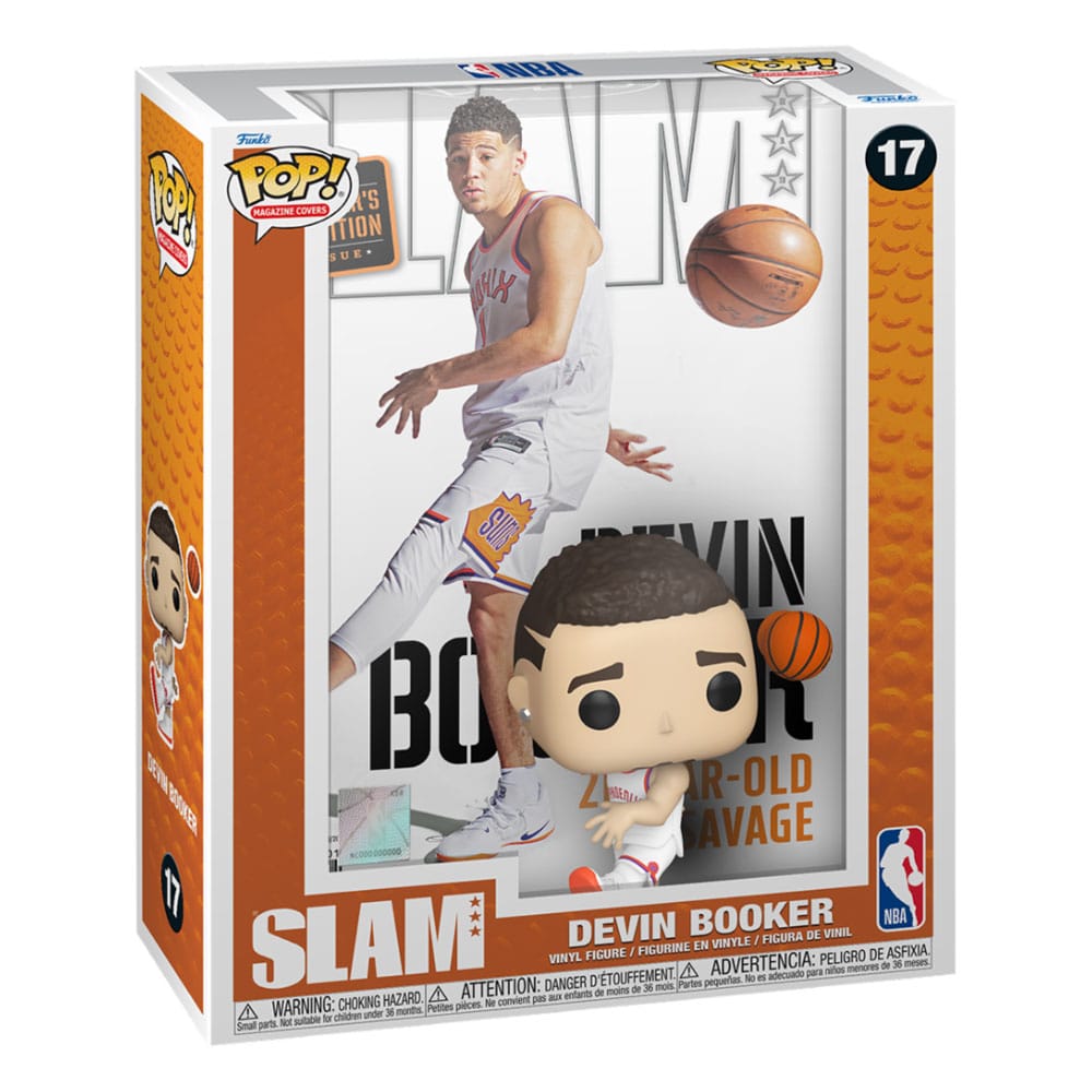 NBA Cover Pop! Vinyl Figure de basket-ball Devin Booker (Slam Magazin) 9 cm