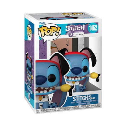 Lilo & Stitch Pop! Disney Vinyl Figur Stitch Costume- 101 Dalmatians Pongo 9 CM