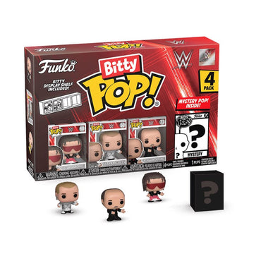 WWE Bitty Pop! Vinilo Figura 4 Pack Bret Hart 2,5 cm