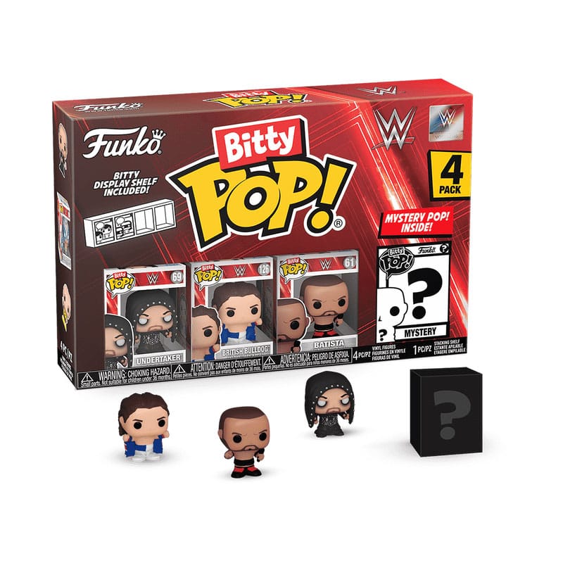 WWE Bitty Pop! Vinil Şekil 4 Paket Undertaker 2,5 cm