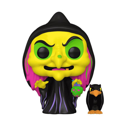 Snow White Pop & Buddy! Animation Vinyl Figure förklädda Evil Queen med Raven (Black Light) Exklusivt 9 cm