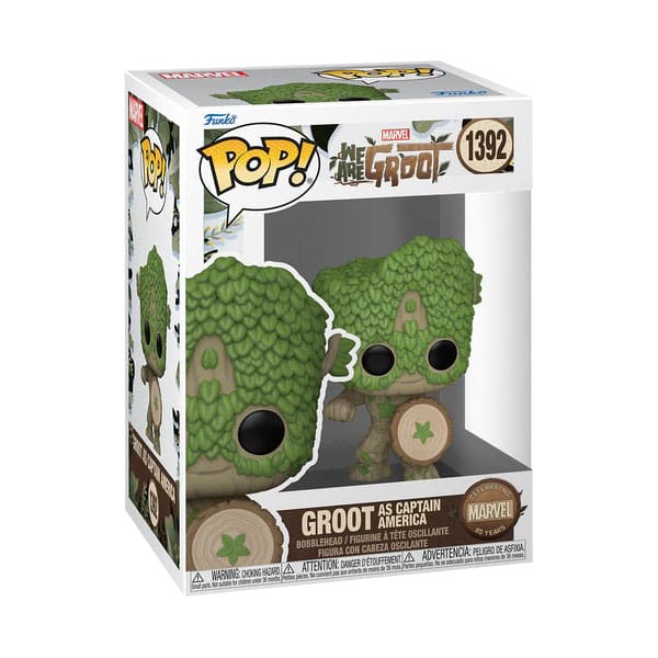 ¡Somos Groot Pop! Películas Figura de vinilo Capitán América 9 cm