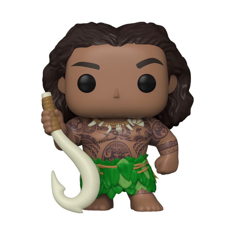 Moana 2 Pop! & Buddy vinil figür Maui, balık kancası ile 9 cm